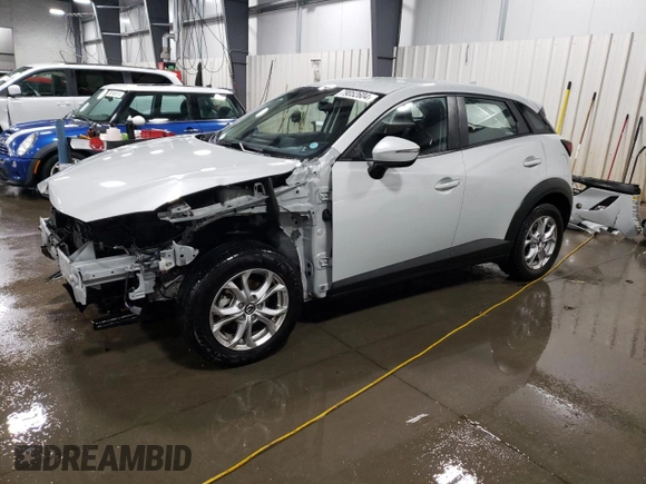 2021 Mazda CX-3 Sport with VIN JM1DKDB77M1504204, listed as a Copart auction lot 79052604 with 63,293 mi miles and Salvage Title. Bid and sale history available at carsss.com. Image 1.