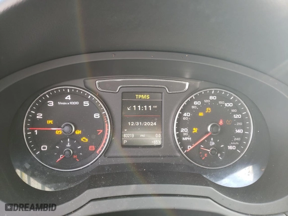 2016 Audi Q3 Premium Plus with VIN WA1BFCFS1GR008674, listed as a Copart auction lot 80978714 with 83219 miles and Salvage Title. Bid and sale history available at carsss.com. Image 9.