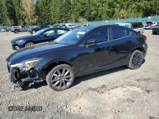 2018 Mazda 3 Grand Touring with VIN 3MZBN1W33JM190874, listed as a Copart auction lot 52973845 with 47,421 mi miles and Salvage Title. Bid and sale history available at DreamBid. Image 1.