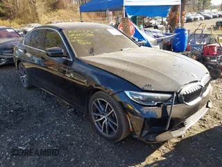 2020 BMW 3 Series 330i xDrive with VIN 3MW5R7J0XL8B28398, listed as a IAAI auction lot 40813374 with 53,662 mi miles. Bid and sale history available at carsss.com. Image 1.