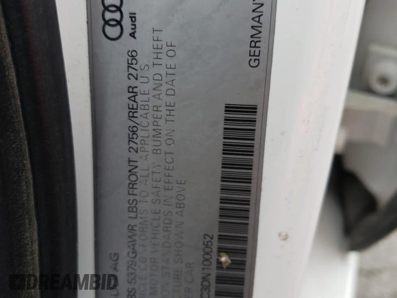 2013 Audi A6 3.0T Premium Plus with VIN WAUGGAFC3DN100052, listed as a Copart auction lot 86624804 with 218,113 mi miles and Salvage Title. Bid and sale history available at carsss.com. Image 13.