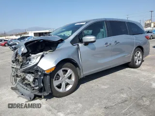 2019 Honda Odyssey EX with VIN 5FNRL6H5XKB110737, listed as a Copart auction lot 62190115 with 82,539 mi miles and Salvage title. Bid and sale history available at DreamBid. Image 1.