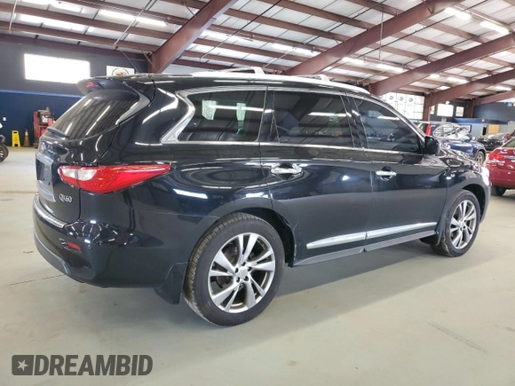 2015 Infiniti QX60 with VIN 5N1AL0MM9FC510276, listed as a Copart auction lot 54697855 with 157,653 mi miles and Salvage Title. Bid and sale history available at DreamBid. Image 3.