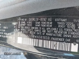 1998 Mercedes-Benz C 230/260/280/320 with VIN WDBHA23G3WA581659, listed as a IAAI auction lot 42335186 with 292,726 mi miles and . Bid and sale history available at DreamBid. Image 9.