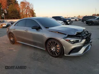 2021 Mercedes-Benz CLA with VIN W1K5J5BBXMN186708, listed as a Copart auction lot 83515554 with 54,574 mi miles and Salvage Title. Bid and sale history available at carsss.com. Image 4.