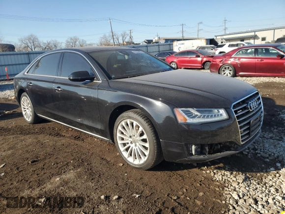 2015 Audi A8 L 4.0T with VIN WAU32AFD0FN016733, listed as a Copart auction lot 48564865 with 102,581 mi miles and Salvage Title. Bid and sale history available at carsss.com. Image 4.