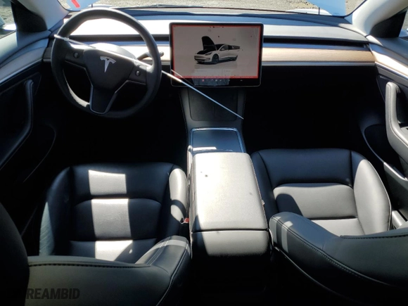 2023 Tesla Model 3 with VIN 5YJ3E1EA3PF610069, listed as a Copart auction lot 50327635 with 19,495 mi miles and Salvage Title. Bid and sale history available at carsss.com. Image 8.
