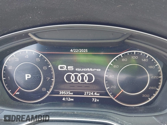 2018 Audi Q5 Premium with VIN WA1ANAFY7J2232619, listed as a IAAI auction lot 42087878 with 39,535 mi miles and . Bid and sale history available at DreamBid. Image 7.