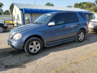 2005 Mercedes-Benz M-Class 3.7L with VIN 4JGAB57E95A536519, listed as a Copart auction lot 71129024 with 123,365 mi miles and Salvage Title. Bid and sale history available at carsss.com. Image 1.