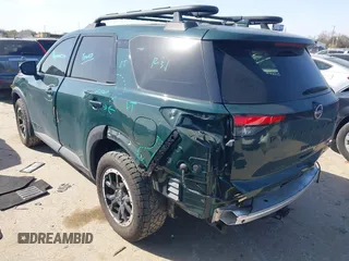2023 Nissan Pathfinder Rock Creek with VIN 5N1DR3BD1PC237447, listed as a IAAI auction lot 41741346 with 23,554 mi miles and . Bid and sale history available at DreamBid. Image 3.