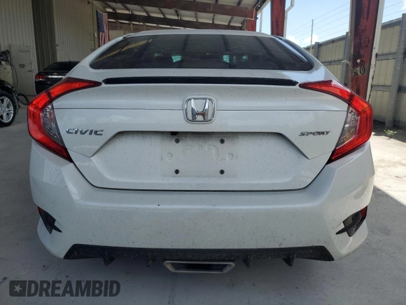 2020 Honda Civic Sedan Sport with VIN 2HGFC2F86LH533840, listed as a Copart auction lot 51040895 with 51,640 mi miles and Salvage Title. Bid and sale history available at carsss.com. Image 6.