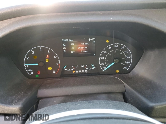 2021 Ford Transit Cargo with VIN 1FTBR1C81MKA62328, listed as a Copart auction lot 44894585 with 75,951 mi miles and Salvage Title. Bid and sale history available at DreamBid. Image 9.