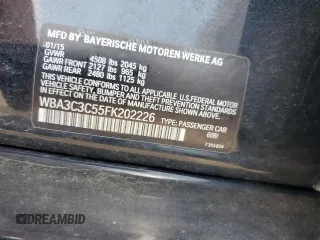 2015 BMW 3 Series 320i xDrive с VIN WBA3C3C55FK202226, выставлен на аукционе Copart как лот 60952825 с пробегом 112 142 миль миль и Списание • Salvage title. История ставок и продаж доступна на DreamBid. Изображение 12.
