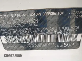 2015 Mitsubishi Lancer ES z VIN JA32U2FU5FU000613, wystawiony jako IAAI lot #42290219 z przebiegiem 138 832 mil mil oraz . Historia ofert i sprzedaży dostępna na DreamBid. Obrazek 9.