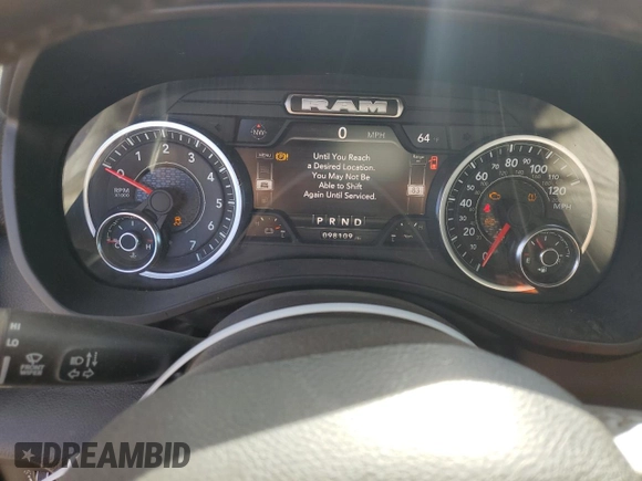2022 Ram 1500 Big Horn with VIN 1C6SRFBT4NN237083, listed as a Copart auction lot 49165675 with 98,109 mi miles and Salvage title. Bid and sale history available at DreamBid. Image 9.