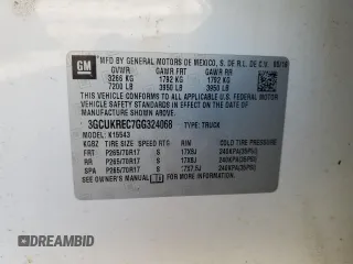 2016 Chevrolet Silverado 1500 LT with VIN 3GCUKREC7GG324068, listed as a Copart auction lot 45592245 with 167,876 mi miles and Salvage Title. Bid and sale history available at DreamBid. Image 12.