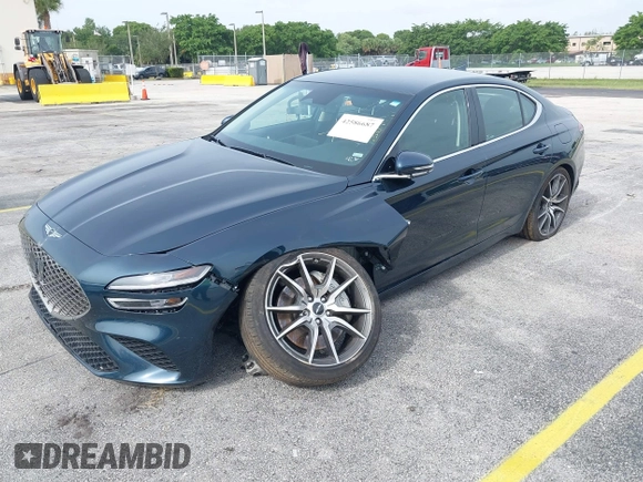 2025 Genesis G70 2.5T with VIN KMTG34SC0SU153835, listed as a IAAI auction lot 42586687 with 17,312 mi miles and . Bid and sale history available at DreamBid. Image 18.