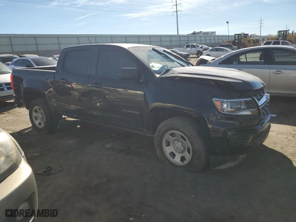 2021 Chevrolet Colorado 2WD Work Truck with VIN 1GCGSBEN9M1281529, listed as a Copart auction lot 81135424 with 32,885 mi miles and Salvage Title. Bid and sale history available at carsss.com. Image 4.
