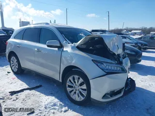 2014 Acura MDX Tech Pkg with VIN 5FRYD4H43EB037671, listed as a IAAI auction lot 41265194 with 117,681 mi miles. Bid and sale history available at carsss.com. Image 1.