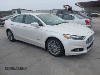 2014 Ford Fusion Titanium Hybrid with VIN 3FA6P0RU6ER115985, listed as a IAAI auction lot 41870494 with 132,321 mi miles. Bid and sale history available at carsss.com. Image 1.