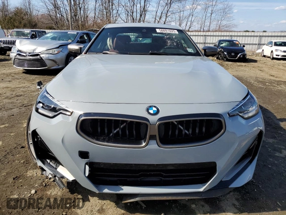 2022 BMW 2 Series M240i xDrive with VIN 3MW53CM01N8C35798, listed as a Copart auction lot 50091025 with 16,391 mi miles and Salvage Title. Bid and sale history available at carsss.com. Image 5.