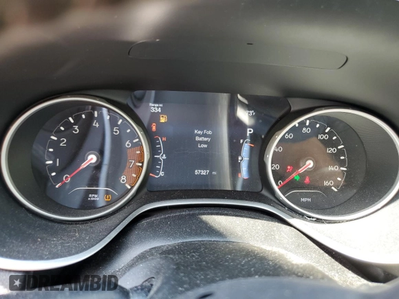 2018 Jeep Compass Latitude z VIN 3C4NJDBB8JT234996, wystawiony jako Copart lot #58418545 z przebiegiem 57 327 mil mil oraz Szkoda całkowita • Salvage title. Historia ofert i sprzedaży dostępna na DreamBid. Obrazek 9.
