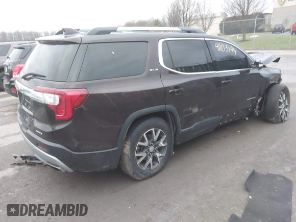 2021 GMC Acadia SLE with VIN 1GKKNRL48MZ109468, listed as a IAAI auction lot 41103194 with 70,743 mi miles. Bid and sale history available at carsss.com. Image 4.