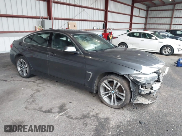 2018 BMW 4 Series 430i xDrive with VIN WBA4J3C57JBG95638, listed as a IAAI auction lot 41960833 with 108,504 mi miles and . Bid and sale history available at DreamBid. Image 1.