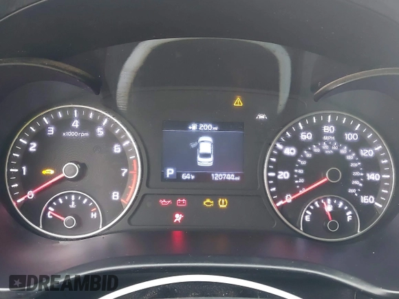 2019 Kia Optima LX with VIN 5XXGT4L32KG360570, listed as a IAAI auction lot 41497880 with 120,744 mi miles. Bid and sale history available at carsss.com. Image 7.