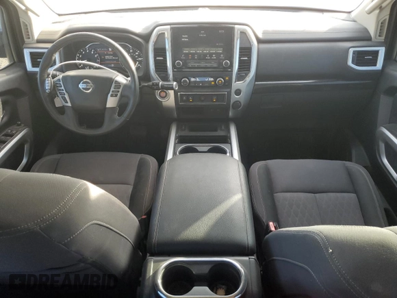 2020 Nissan Titan Platinum Reserve with VIN 1N6AA1EFXLN511854, listed as a Copart auction lot 83450044 with 75,894 mi miles and Salvage title. Bid and sale history available at DreamBid. Image 8.