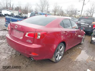 2011 Lexus IS 250 with VIN JTHBF5C27B5140231, listed as a IAAI auction lot 41432609 with 199,074 mi miles. Bid and sale history available at carsss.com. Image 4.
