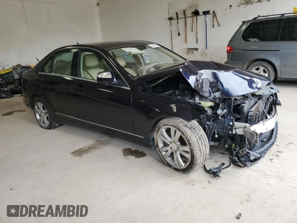2008 Mercedes-Benz C 300 Sport with VIN WDDGF81XX8F145729, listed as a Copart auction lot 63607305 with Not provided miles and Clean title. Bid and sale history available at DreamBid. Image 4.