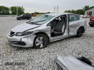 2014 Honda Civic LX z VIN 19XFB2F59EE038683, wystawiony jako Copart lot #58660495 z przebiegiem Nie podano mil oraz Szkoda całkowita • Salvage title. Historia ofert i sprzedaży dostępna na DreamBid. Obrazek 1.