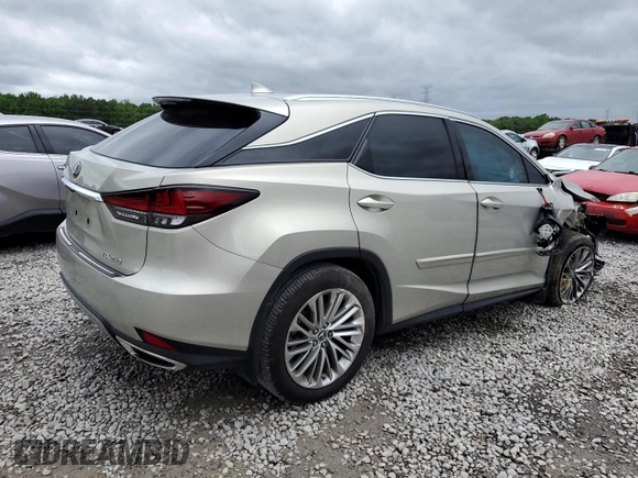 2021 Lexus RX 350 with VIN 2T2JZMAA4MC203103, listed as a Copart auction lot 54626645 with 8,081 mi miles and Salvage Title. Bid and sale history available at DreamBid. Image 3.