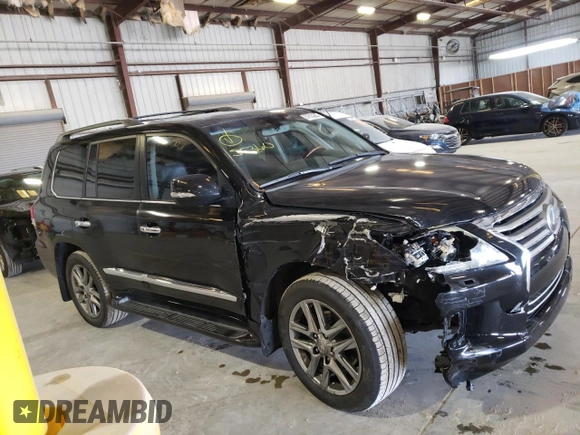 2015 Lexus LX 570 with VIN JTJHY7AX5F4173513, listed as a Copart auction lot 87815355 with 141,915 mi miles and Salvage Title. Bid and sale history available at DreamBid. Image 4.