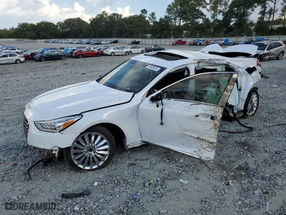 2017 Genesis G90 3.3T Premium with VIN KMHG34JA1HU028331, listed as a Copart auction lot 69509434 with 0 mi miles and Salvage Title. Bid and sale history available at carsss.com. Image 1.