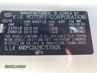 2012 Kia Sportage EX with VIN KNDPC3A29C7170926, listed as a IAAI auction lot 42561280 with 280,905 mi miles and . Bid and sale history available at DreamBid. Image 9.