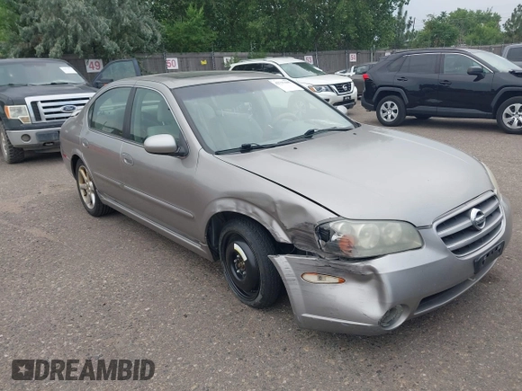 2003 Nissan Maxima SE with VIN JN1DA31DX3T521797, listed as a IAAI auction lot 42737605 with 150,045 mi miles and . Bid and sale history available at DreamBid. Image 1.