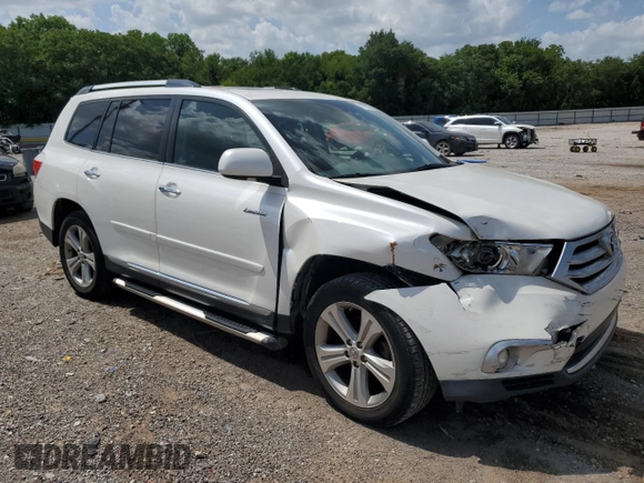 2012 Toyota Highlander Limited with VIN 5TDYK3EH1CS062103, listed as a Copart auction lot 61783985 with 250,512 mi miles and Salvage title. Bid and sale history available at DreamBid. Image 4.