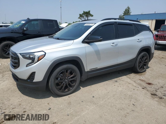 2021 GMC Terrain SLE with VIN 3GKALTEV7ML323752, listed as a Copart auction lot 64689375 with 45,134 mi miles and Non repairable. Bid and sale history available at DreamBid. Image 1.