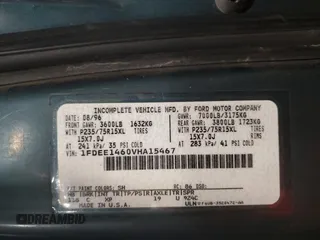 1997 Ford Econoline Commercial with VIN 1FDEE1460VHA15467, listed as a Copart auction lot 80615974 with 201,372 mi miles and Salvage Title. Bid and sale history available at carsss.com. Image 13.