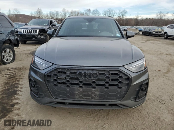 2023 Audi Q5 S line Premium Plus with VIN WA1E2AFY4P2069690, listed as a Copart auction lot 80200504 with 28,090 mi miles and Salvage title. Bid and sale history available at DreamBid. Image 5.
