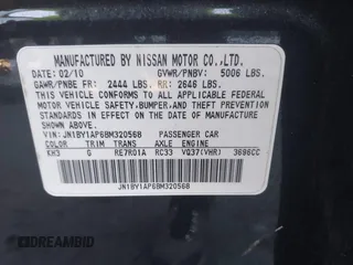 2011 Infiniti M with VIN JN1BY1AP6BM320568, listed as a IAAI auction lot 41769021 with 172,599 mi miles. Bid and sale history available at carsss.com. Image 9.