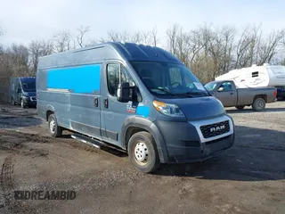 2019 Ram ProMaster Cargo with VIN 3C6URVJG6KE564284, listed as a IAAI auction lot 41768049 with 124,099 mi miles. Bid and sale history available at carsss.com. Image 1.