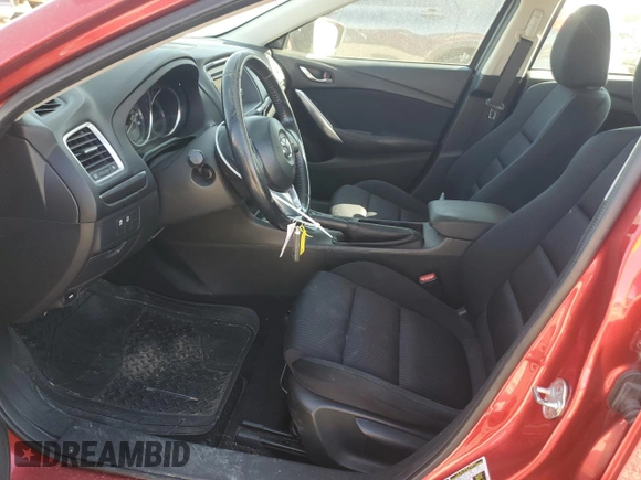 2015 Mazda 6 i Sport with VIN JM1GJ1U5XF1223012, listed as a Copart auction lot 50492285 with 186,378 mi miles and Salvage Title. Bid and sale history available at carsss.com. Image 7.