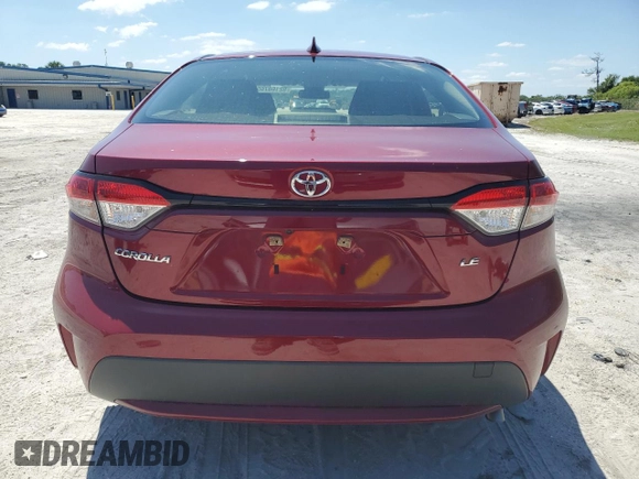 2022 Toyota Corolla LE with VIN JTDVPMAE4NJ221959, listed as a Copart auction lot 52168765 with 40,324 mi miles and Salvage Title. Bid and sale history available at DreamBid. Image 6.