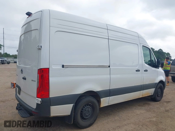 2025 Mercedes-Benz Sprinter Cargo with VIN W1Y4KBHY6ST202145, listed as a IAAI auction lot 42127760 with 9,361 mi miles and . Bid and sale history available at carsss.com. Image 4.
