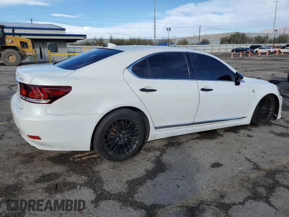 2015 Lexus LS with VIN JTHBL5EF1F5135587, listed as a Copart auction lot 45588705 with 116,289 mi miles and Salvage Title. Bid and sale history available at carsss.com. Image 3.
