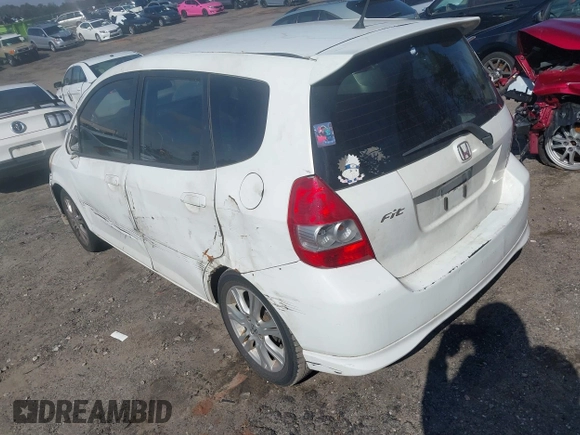 2007 Honda Fit Sport with VIN JHMGD38657S041251, listed as a IAAI auction lot 41613655 with 1 mi miles. Bid and sale history available at carsss.com. Image 3.
