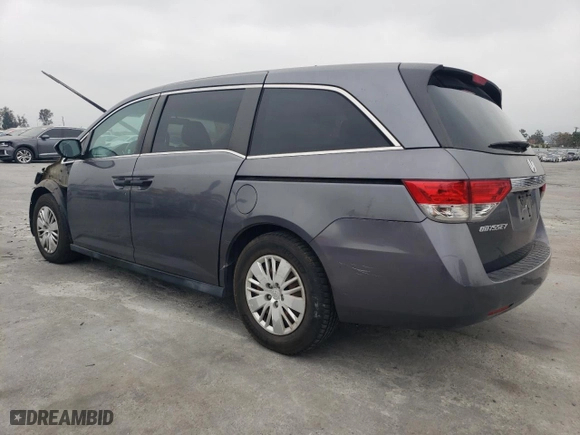 2015 Honda Odyssey LX with VIN 5FNRL5H29FB009680, listed as a Copart auction lot 54065515 with 109,446 mi miles and Salvage Title. Bid and sale history available at carsss.com. Image 2.
